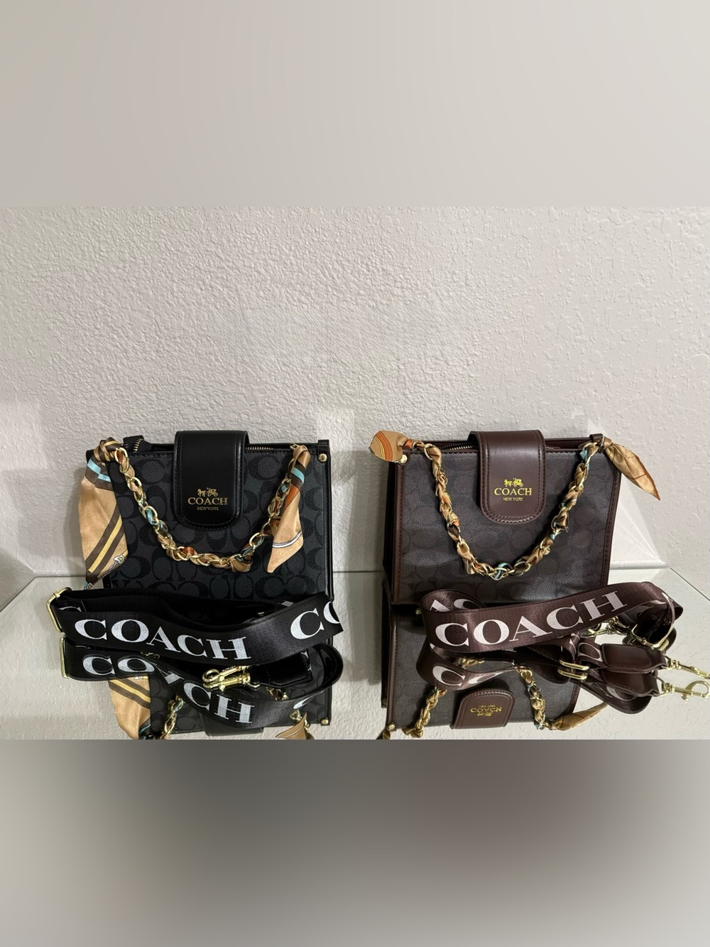 Mini Chain Handle Crossbody in Black and Brown NEW  sell separately